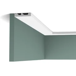 SX157 Plinthe - 6,5x1,3x200cm (h x p x L) - plinthe décorative polymère Carton 8 pièces / RAL9003-Orac Decor