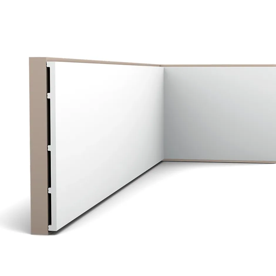 Orac Decor SX207 SQUARE Plinthe - 25 x 1,3 x 200cm (h x p x L) - plinthe décorative polymère Pack 2 pièces