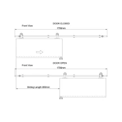 Système coulissant 1 pour porte en bois- Outlet