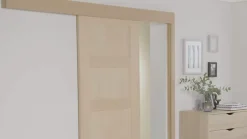 Système coulissant avec habillage pour porte en bois- Outlet