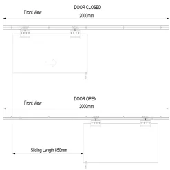 Système coulissant Kidal pour porte en verre
