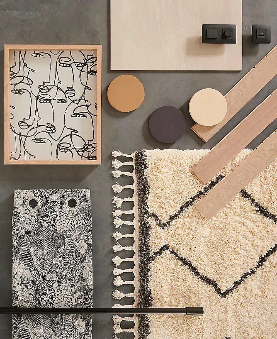 Système coulissant noir Indus pour porte- Sale