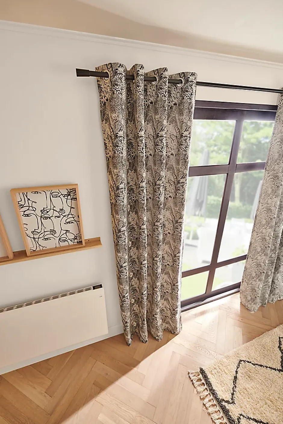 Système coulissant noir Indus pour porte- Sale