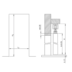 Slid’Up By Mantion Système coulissant SLID'UP 170 pour 1 porte jusqu'à 900 mm - rail 1,8 m - 120 kg