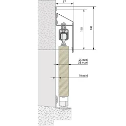 Système coulissant SLID'UP 1400 pour volet manuel - en applique - 1 panneau-Slid’Up By Mantion Hot