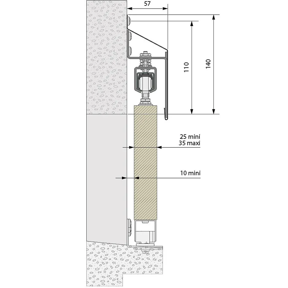 Système coulissant SLID'UP 1400 pour volet manuel - en applique - 1 panneau-Slid’Up By Mantion Hot