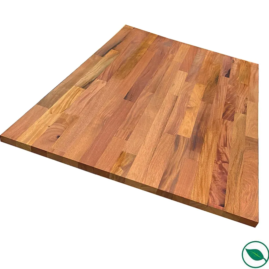 Forestea Tablette acajou massif huilé lamellé collé abouté 2000 x 400 x 18 mm