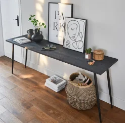 Tablette aspect bois brûlé 200x50 ep.19 mm- Discount