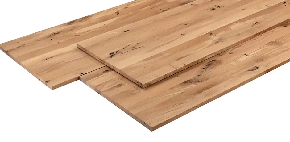 PX Tablette chêne vintage lamellé collé huilé, L.200 x l.40 cm x Ep.2cm