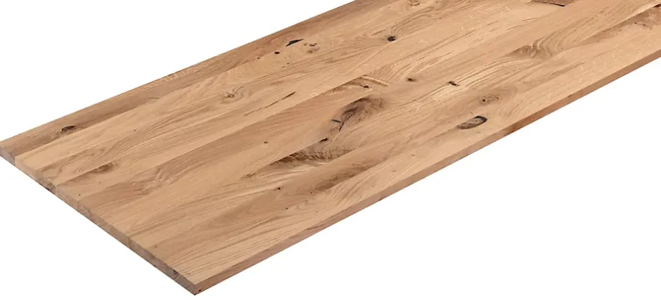 Tablette chêne vintage lamellé collé huilé, L.120 x l.60 cm x Ep.2cm-PX Clearance