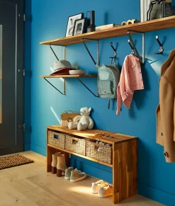 Tablette en acacia huilé 200 x 30 cm, ép.18 mm