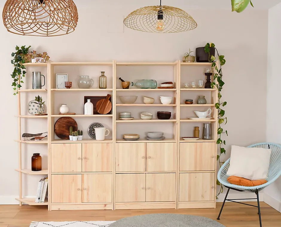 Astigarraga Kit Line Tablette en bois pour étagères GALA de 79,6 cm de large, 25x75,5 cm