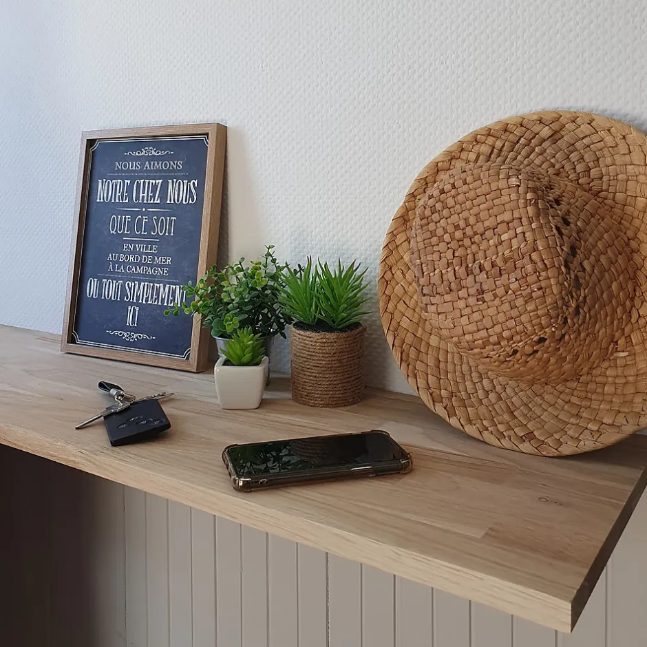 Tablette en chêne massif 50 x 120 cm, ép.18 mm- Sale