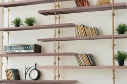 Tablette en noyer massif marron 40 x 200 cm, ép.18 mm- Clearance