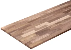 Tablette en noyer massif marron 60 x 200 cm, ép.18 mm-