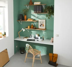 Tablette en pin rustique blanchi 30 x 200 cm, ép. 1,8cm