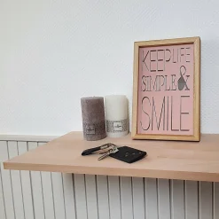 Wood&Sens Tablette Hêtre Massif Lamellé Collé Abouté, L.200 cm x l.60 cm, Ep.18 mm