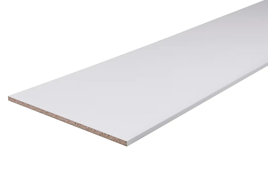 Tablette mélaminé blanc 40 x 250 cm, ép.1,8 cm- Discount