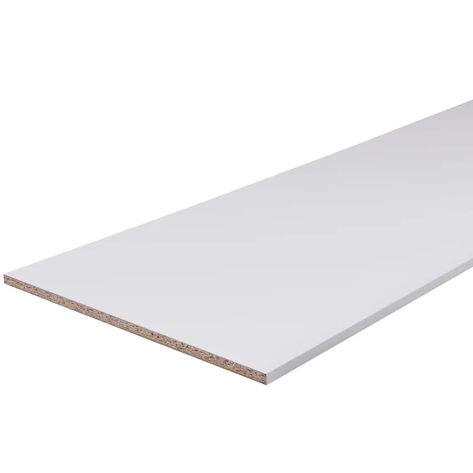 Tablette mélaminé blanc 30 x 200 cm, ép.1,6 cm- Sale