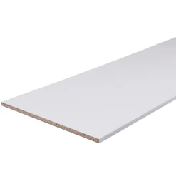Tablette mélaminé blanc, 200 x 20 cm, ép.16 mm