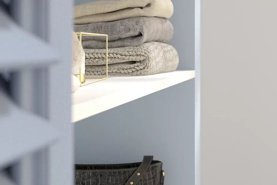 Tablette mélaminé blanc 40 x 250 cm, ép. 1,8cm- Sale