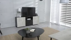 Tablette mélaminé béton Kala 40 x 120 cm,ép.1,8 cm-