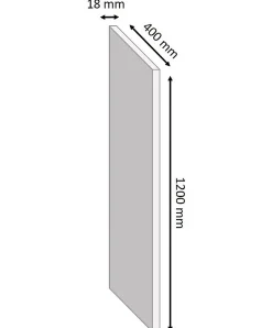Tablette mélaminé béton Kala 40 x 120 cm,ép.1,8 cm-