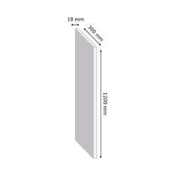 Tablette mélaminé chêne - 120 x 30 cm, ép.18mm (vendu à la tablette)