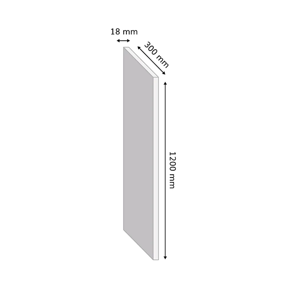 Tablette mélaminé chêne - 120 x 30 cm, ép.18mm (vendu à la tablette)