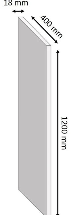 Tablette mélaminé chêne pâle, 120 x 40 cm, ép.18 mm
