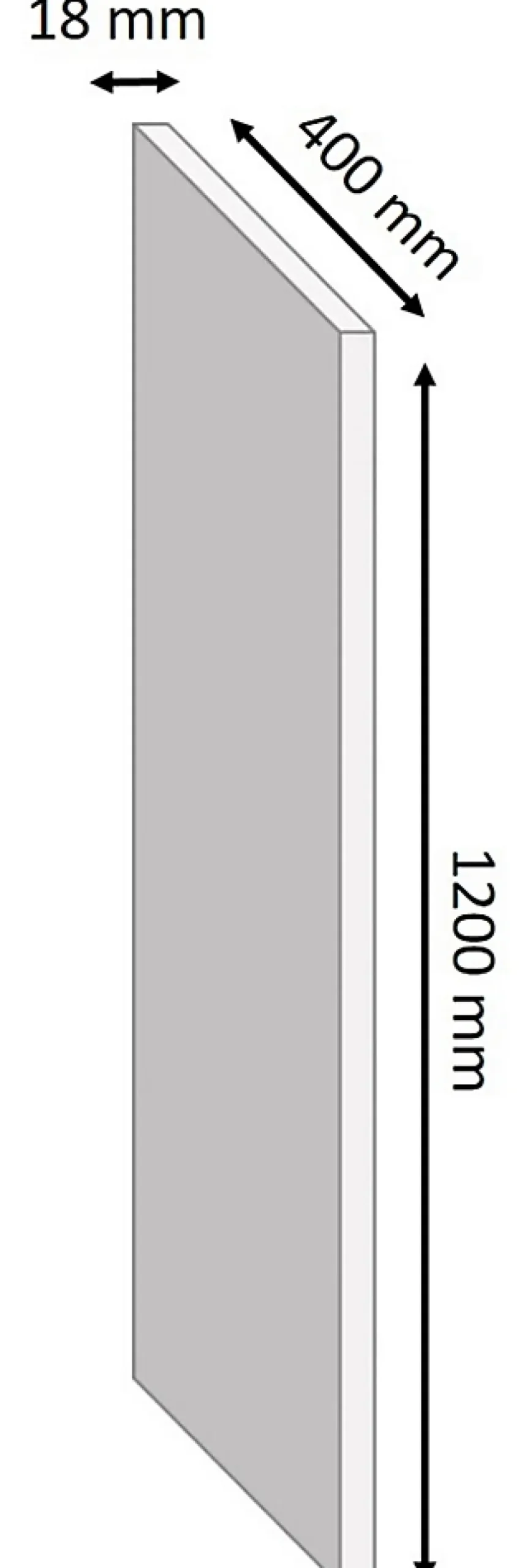 Tablette mélaminé chêne pâle, 120 x 40 cm, ép.18 mm