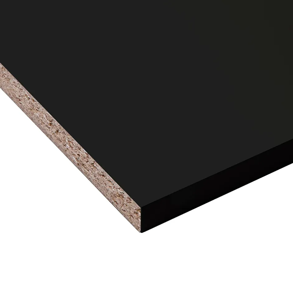 Tablette mélaminé noir Berb 60 x 250 cm,ép.1,8 cm