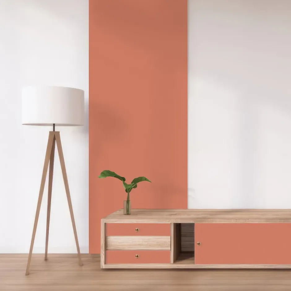 Tablette mélaminée Ninna couleur terracotta 250x50x1.8 Cm- Outlet