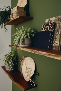 Tablette murale en Teck huilée L.120xl.18cm ep.18mm