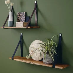 Tablette murale en Teck huilée L.90Xl.18cm ep.18mm-
