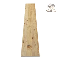 Wood&Sens Tablette Pin Rustique bois massif, L.120 x l.20 cm, Ep.22mm