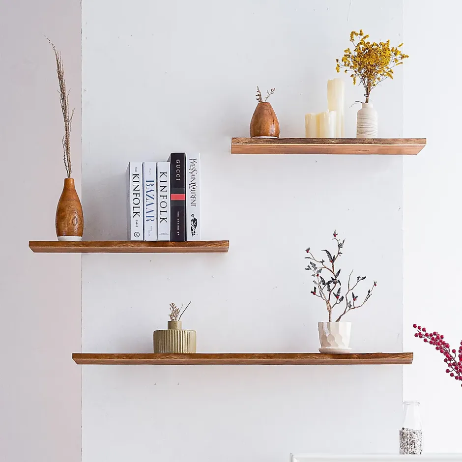 Tablette pour étagère acacia 120 x 18 x 1.8 cm
