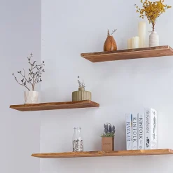 Tablette pour étagère acacia 90 x 18 x 1.8 cm-