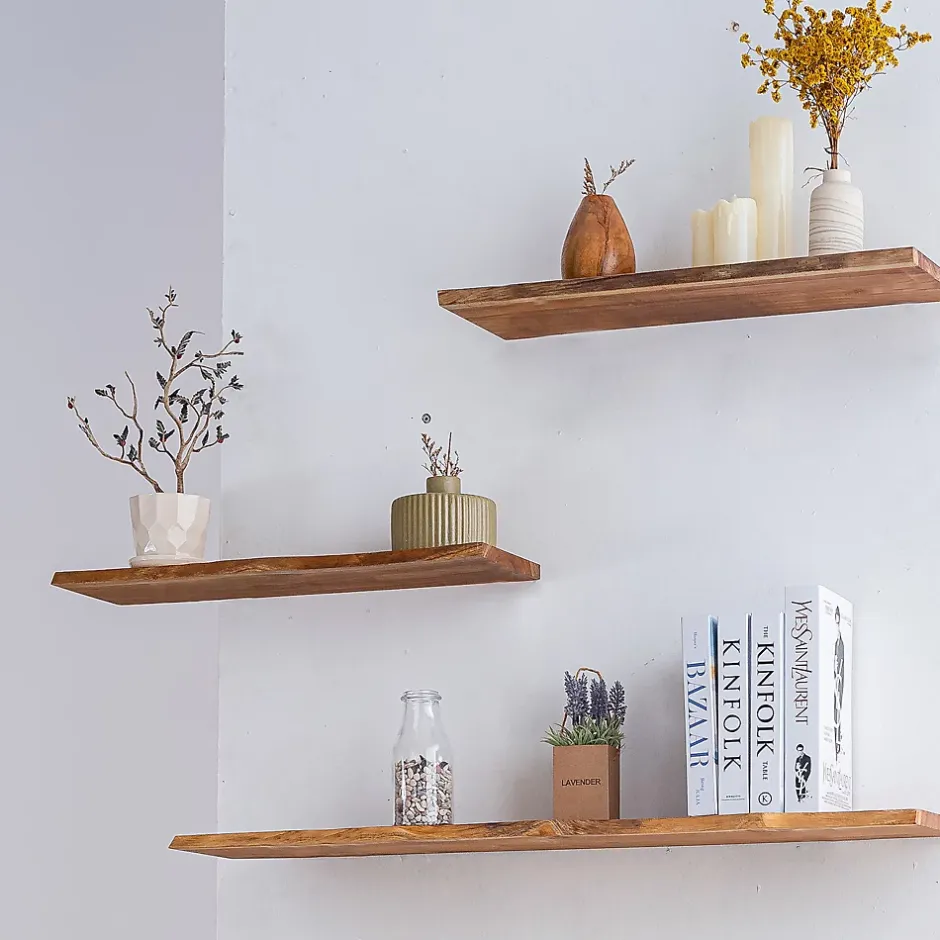 Tablette pour étagère acacia 90 x 18 x 1.8 cm-