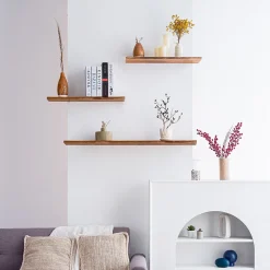 Tablette pour étagère acacia 60 x 18 x 1.8 cm