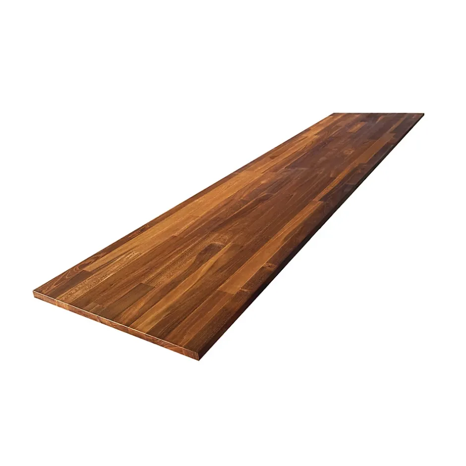 Tablette Teck huilé bois massif, L.200 x l.50 cm, Ep.18 mm-Wood&Sens Hot