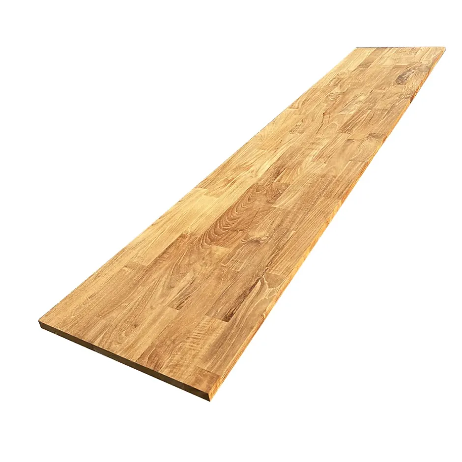 Wood&Sens Tablette Teck Massif Abouté, L.200 cm x l.30 cm, Ep.18 mm