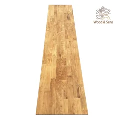 Wood&Sens Tablette Teck Massif Abouté, L.200 cm x l.30 cm, Ep.18 mm