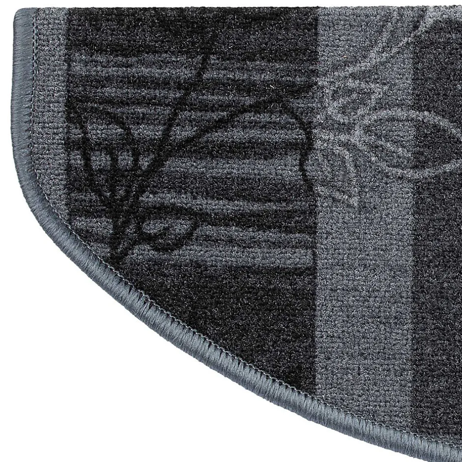 Tapis d'escalier Akzent Gris Demi-circulaire 23,5 x 65 cm --Floordirekt Outlet