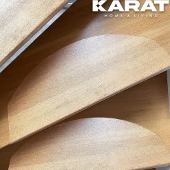 Floordirekt Tapis d'escalier Arktik Transparent Demi-circulaire 23,5 x 65 cm -