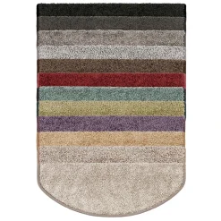 Tapis d'escalier Bali Noir Demi-circulaire 23,5 x 65 cm-Floordirekt Online