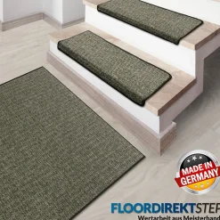 Tapis d'escalier Bermuda Vert Rectangulaire --Floordirekt Clearance