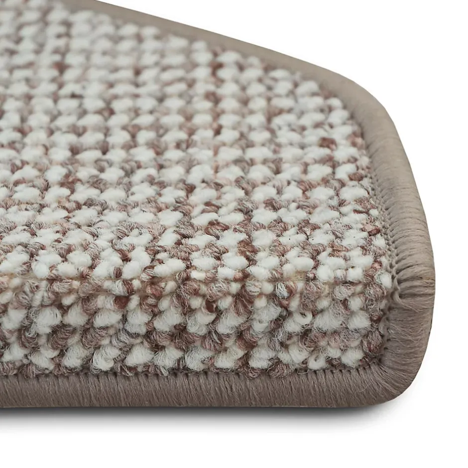 Floordirekt Tapis d'escalier Carlton Demi-circulaire Gris beige 23,5 x 65 cm -