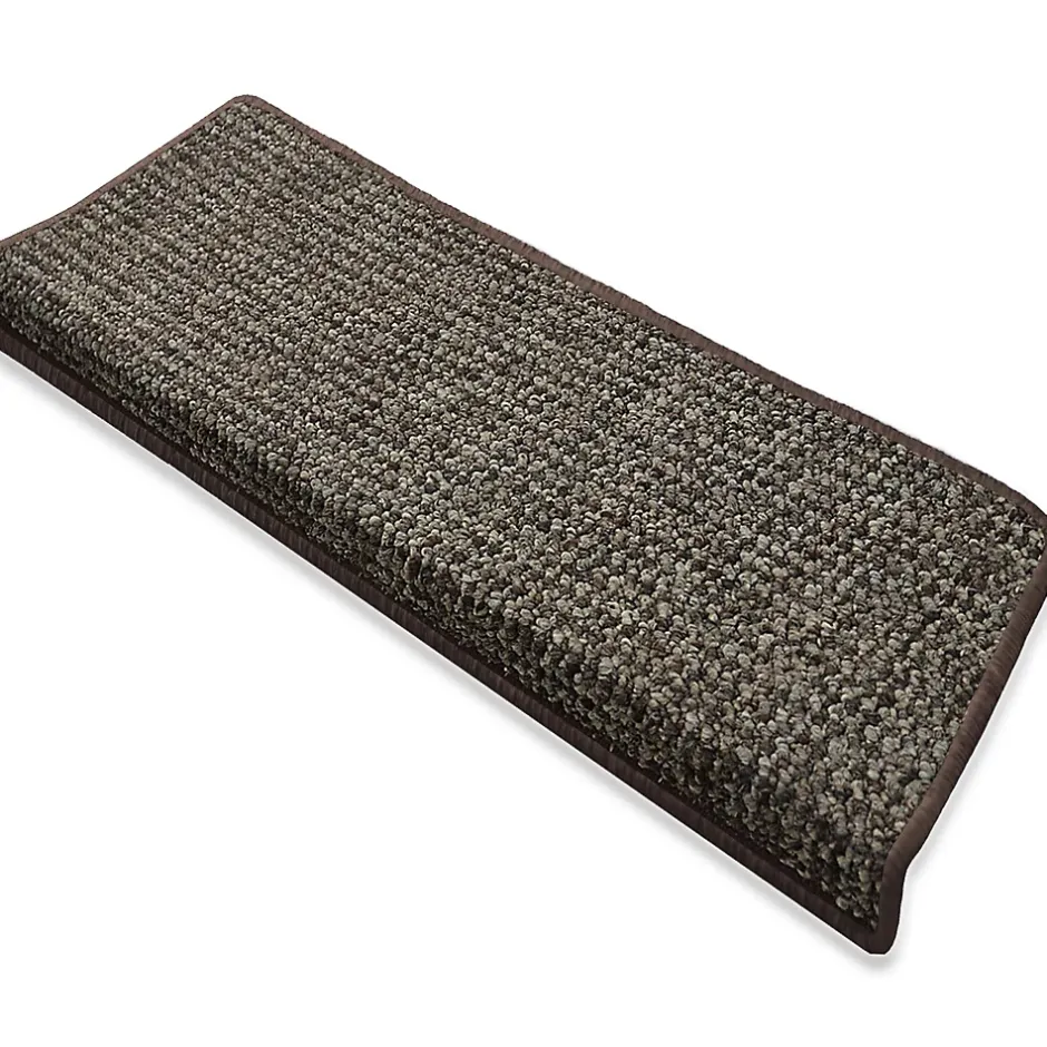 Floordirekt Tapis d'escalier Carlton Rectangulaire Marron 23,5 x 65 cm -