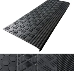 Floordirekt Tapis d'escalier extérieur, antidérapant, Diamond, 25 x 65 cm, 1 pièce -